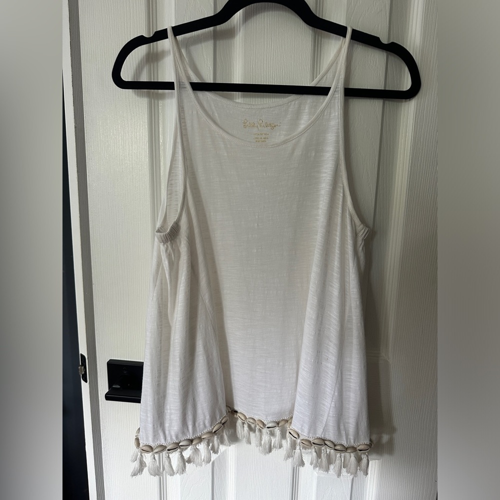 Lilly Pulitzer Puka Shell Tank top Small White